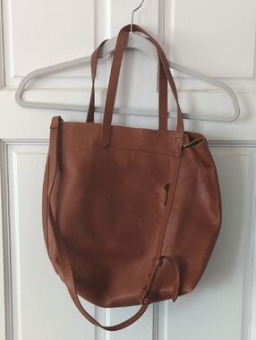 Madewell Brown Leather Tote Bag with Adjustable Strap